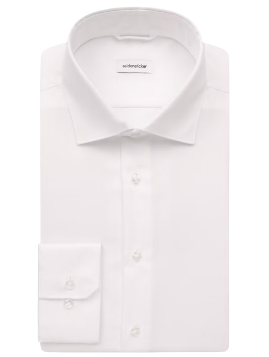 Seidensticker New Kent Business Shirt - Blanc - Taille 40 - Longueur de manche normale - 100% coton