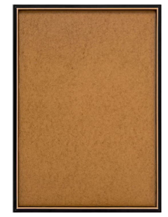 Orange Wallz Geometrics - Encadré en noir - 50 x 70 cm