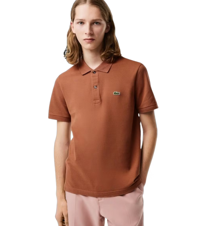 Lacoste Petit Piqué Polo Slim Fit - Marron - Taille FR 9 / US 4XL