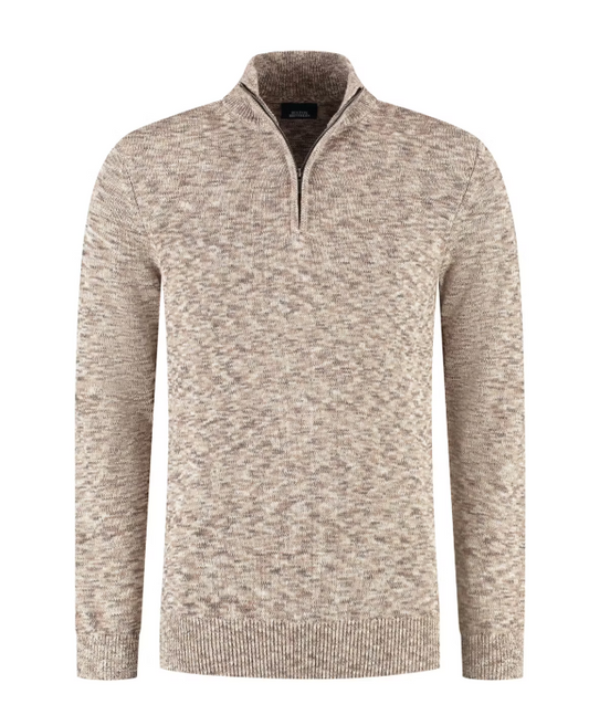Boston Brothers Twisted Half Zip Pullover - Sable - Taille XXL