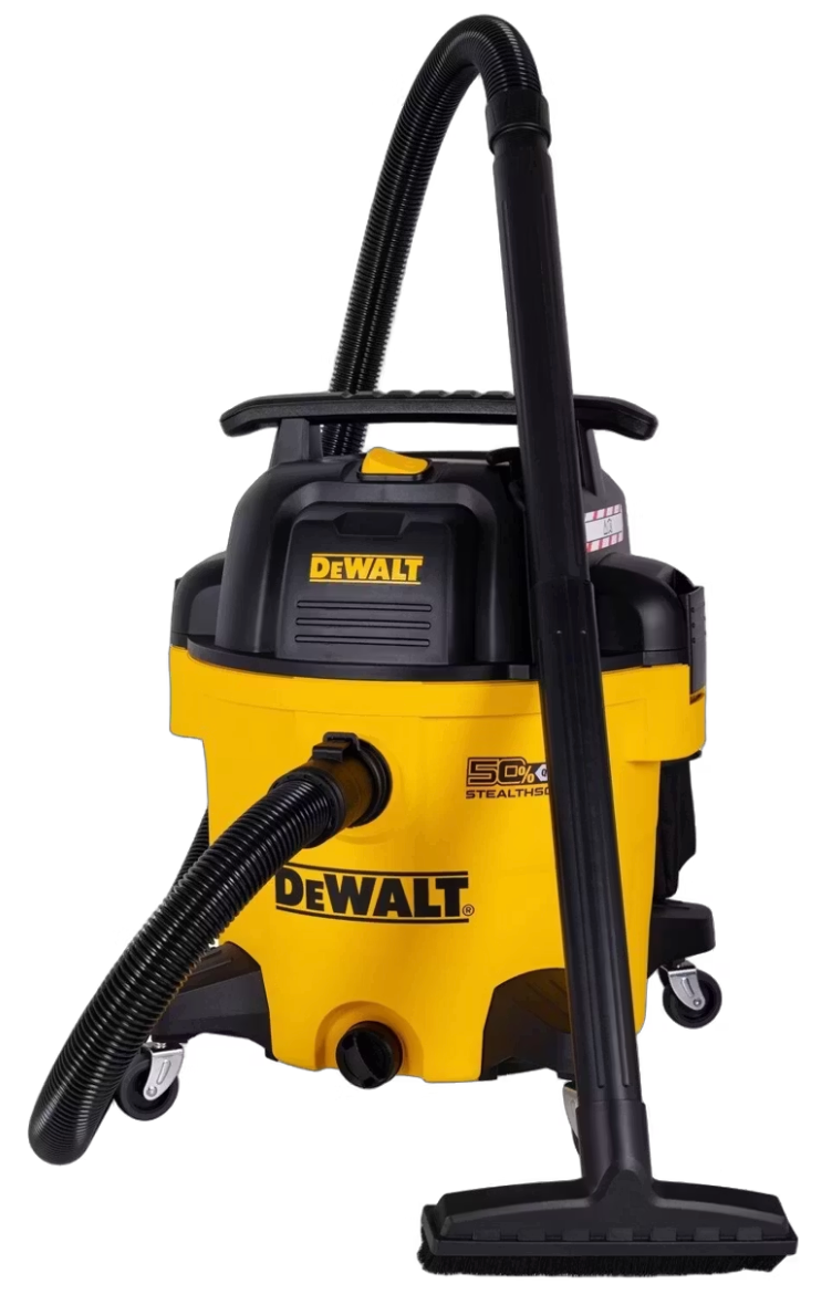 DeWalt - Aspirateur eau et poussière Stealthsonic - 45 l et 960 W - équipé d'un système de réduction du bruit Stealthsonic et d'un filtre à cartouche lavable - pour les chantiers et les ateliers - Polycarbonate jaune
