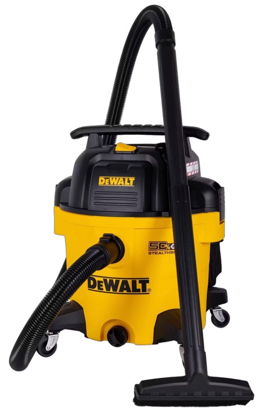 DeWalt - Aspirateur eau et poussière Stealthsonic - 45 l et 960 W - équipé d'un système de réduction du bruit Stealthsonic et d'un filtre à cartouche lavable - pour les chantiers et les ateliers - Polycarbonate jaune