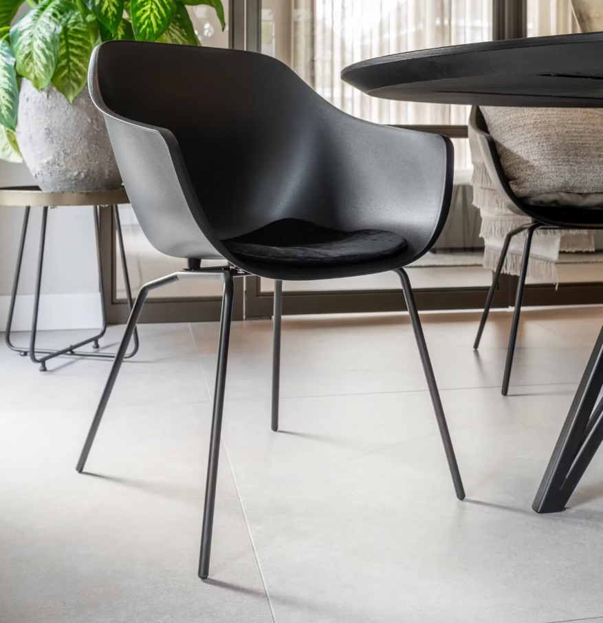 Hartman Chaise de salle à manger Julia - Lot de 2 - Noir