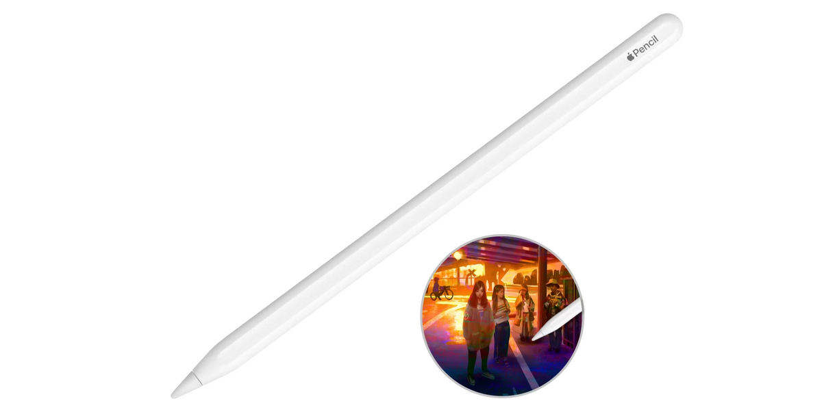 Apple Pencil 2ème génération | Chargement magnétique | Bluetooth | Pour iPad Pro, Air et Mini