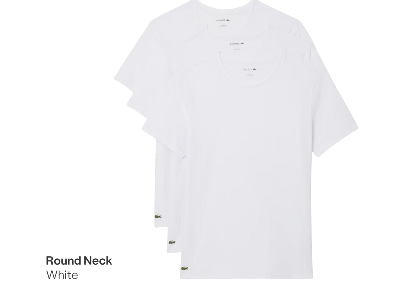 Lacoste Basic T-Shirts Men | Slim Fit | 100% Cotton Jersey | 6 Pieces