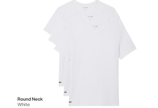 Lacoste Basic T-Shirts Men | Slim Fit | 100% Cotton Jersey | 6 Pieces