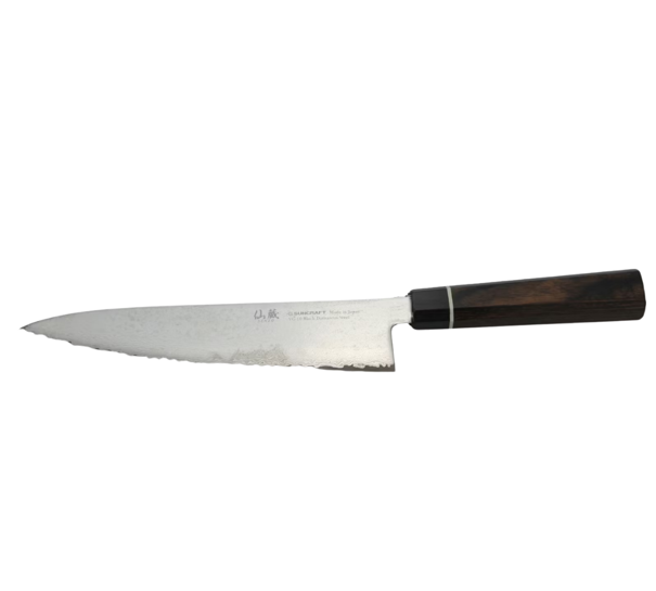 Suncraft Senzo Black Couteau de chef - 21 cm - Acier Damas Japonais