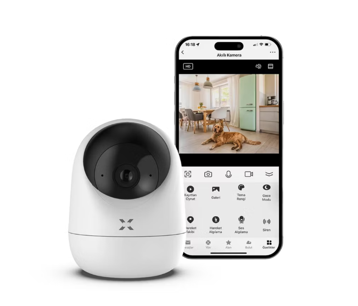 2x Xenon Smart Indoor Camera - 3 MP X7207 - sans fil - compatible avec les applications - vision nocturne et détection de personnes
