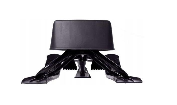 Luge enfant Woltu avec guidon et frein - 119x38x50.5 cm - noir - châssis métal jusqu'à 90 kg