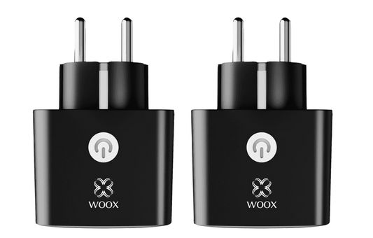 Woox R6169 Wifi & Matter Smart Plug 2-pack - Noir - 55 x 55 x 84 mm