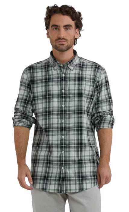 McGregor Flannel Shirt Winter Sage Checkered Green/Grey/White - XL