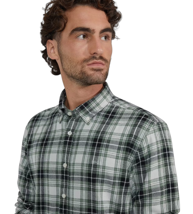 McGregor Flannel Shirt Winter Sage Checkered Green/Grey/White - XL