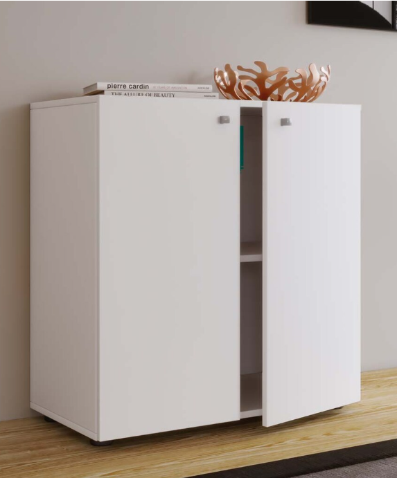 Armoire de rangement Vcm Vandol à 2 portes et étagère - 75 x 70 x 36 cm