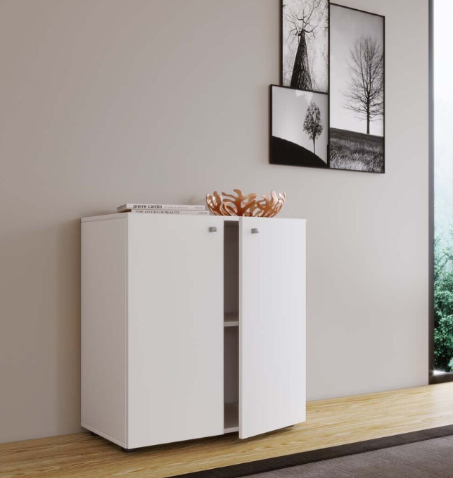Armoire de rangement Vcm Vandol à 2 portes et étagère - 75 x 70 x 36 cm
