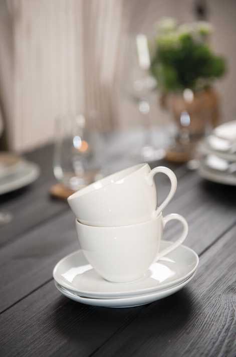 vivo - Villeroy & Boch GroupTasse à café Basic White - Porcelaine Premium set de 6 pièces - Blanc