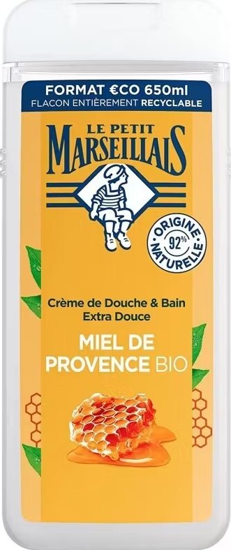 Le Petit Marseillas Douche et bain 650 ML miel transparent