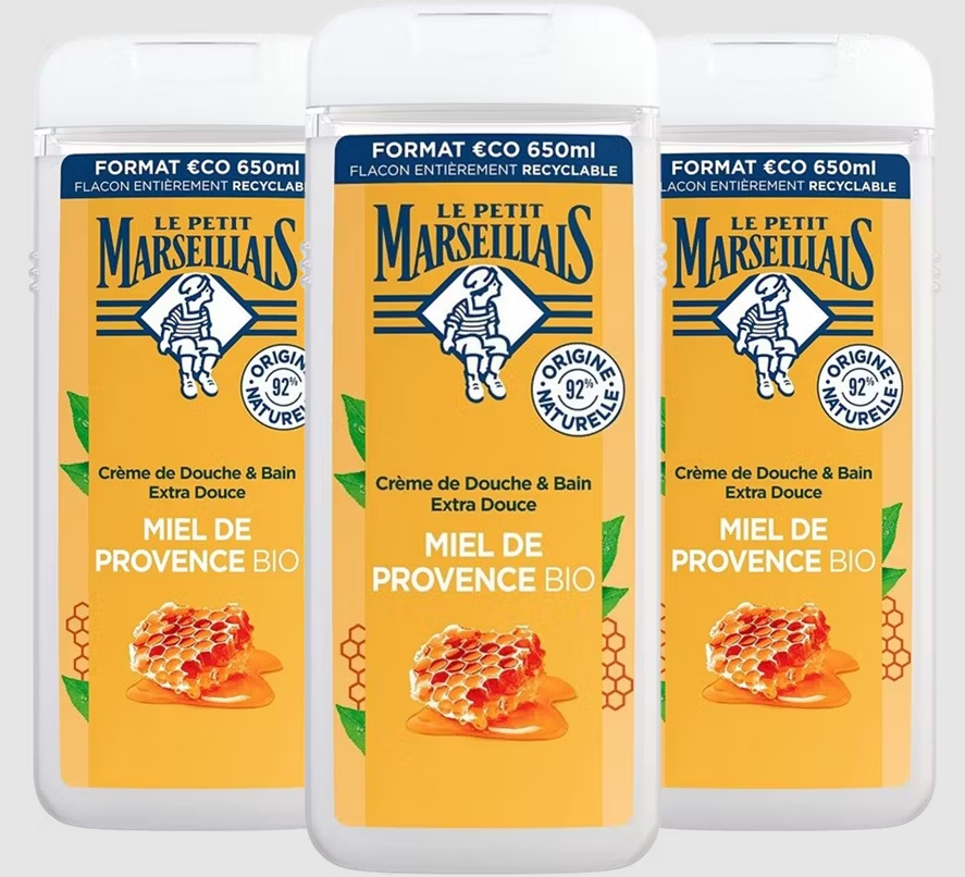 Le Petit Marseillas Douche et bain 650 ML miel transparent