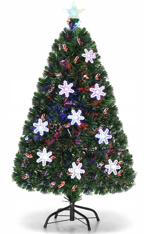 Arbre de Noël artificiel avec lumières LED - CM20528DE - 125 branches - 240 V - 101 - 120 cm - Vert