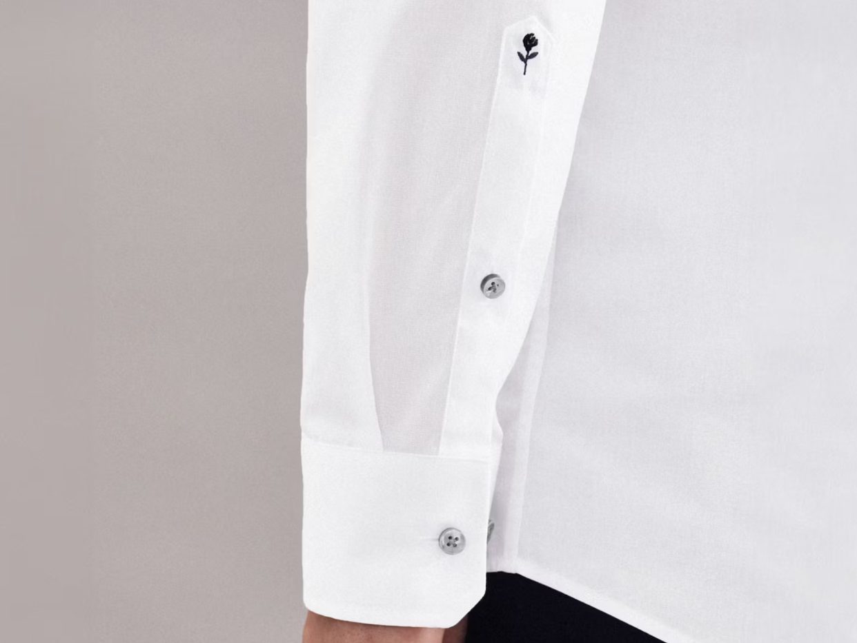 Seidensticker - Chemise d'affaires - Taille 41 et col Kent étalé - Finition sans repassage et poignets réglables - Pour les occasions formelles et professionnelles - Coton anthracite