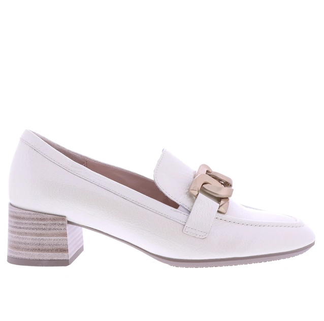 Gabor Escarpins en cuir verni blanc - Hauteur du talon 4 cm - Taille 38.5