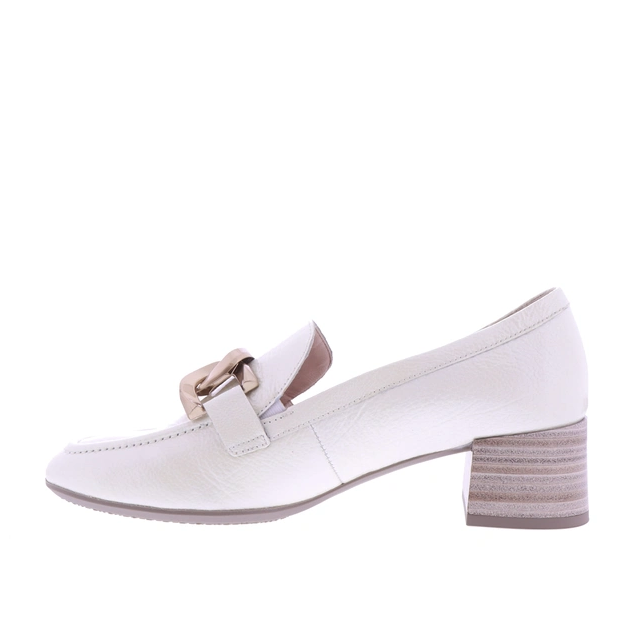 Gabor Escarpins en cuir verni blanc - Hauteur du talon 4 cm - Taille 38.5
