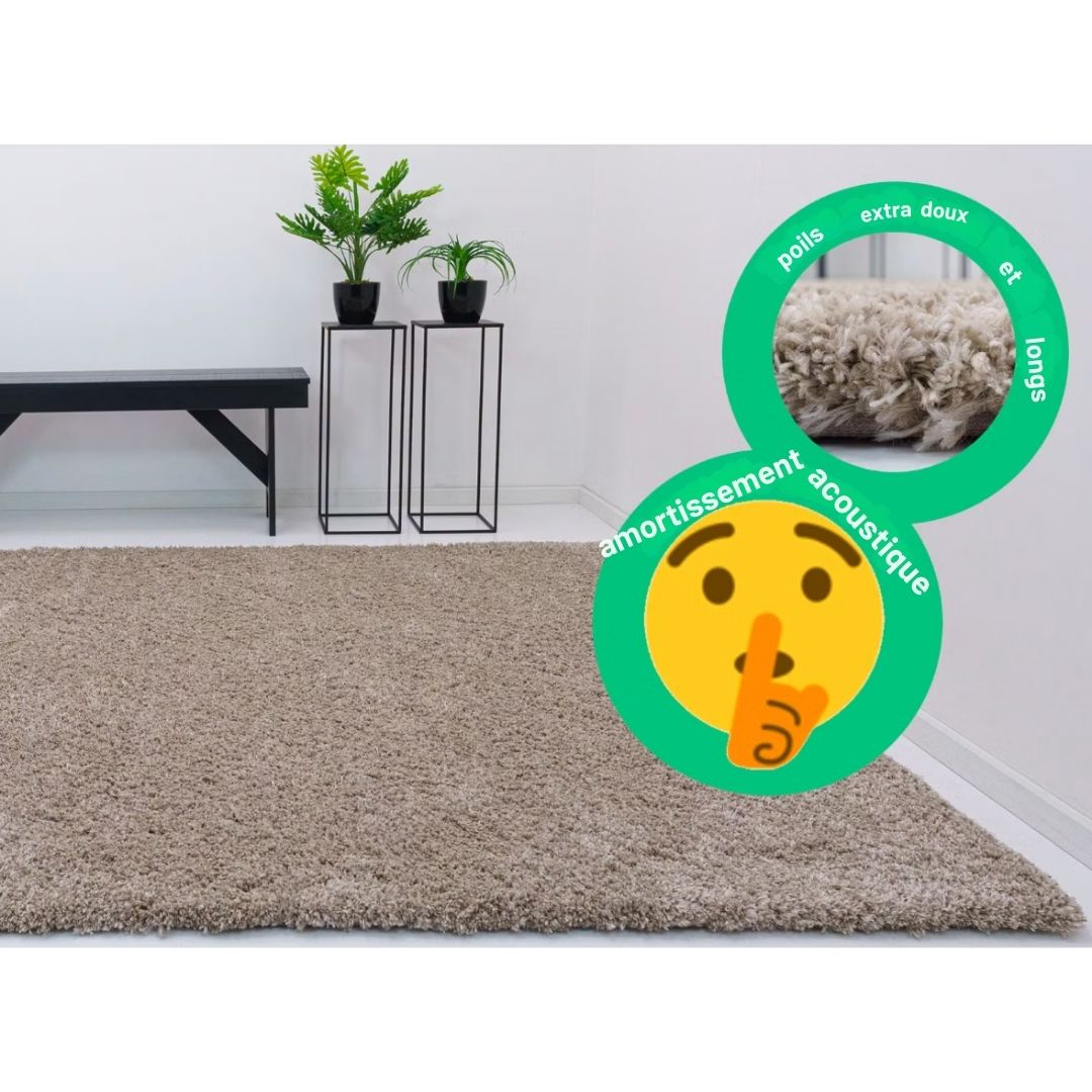 Tapis - Flair Minerals Wolmix naturel 180x180 - Fait à la main et durable - beige