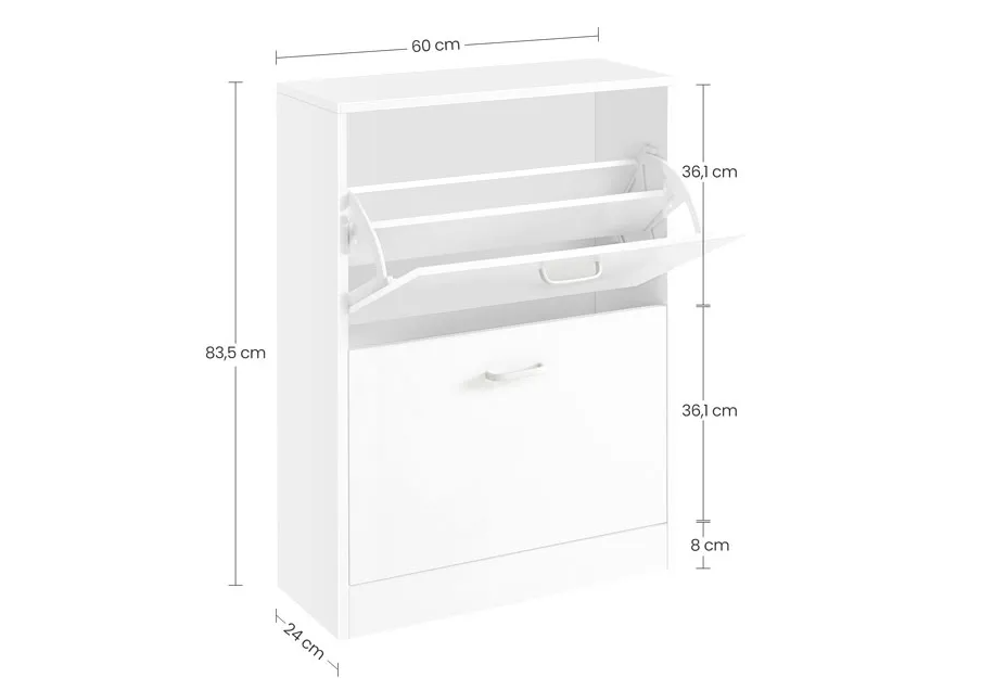 Home & Comfort Meuble à chaussures élégant et compact avec 2 tiroirs