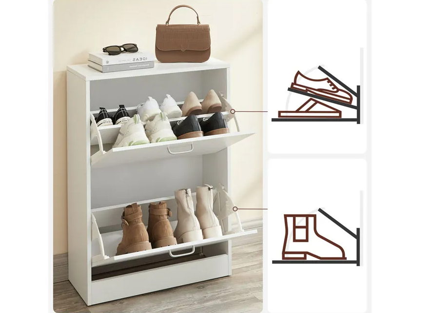 Home & Comfort Meuble à chaussures élégant et compact avec 2 tiroirs