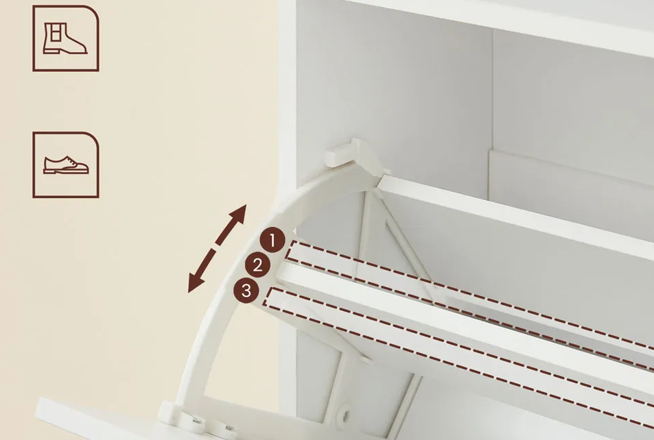 Home & Comfort Meuble à chaussures élégant et compact avec 2 tiroirs