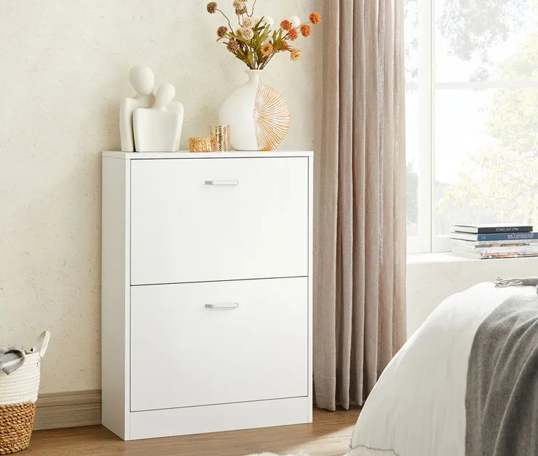 Home & Comfort Meuble à chaussures élégant et compact avec 2 tiroirs