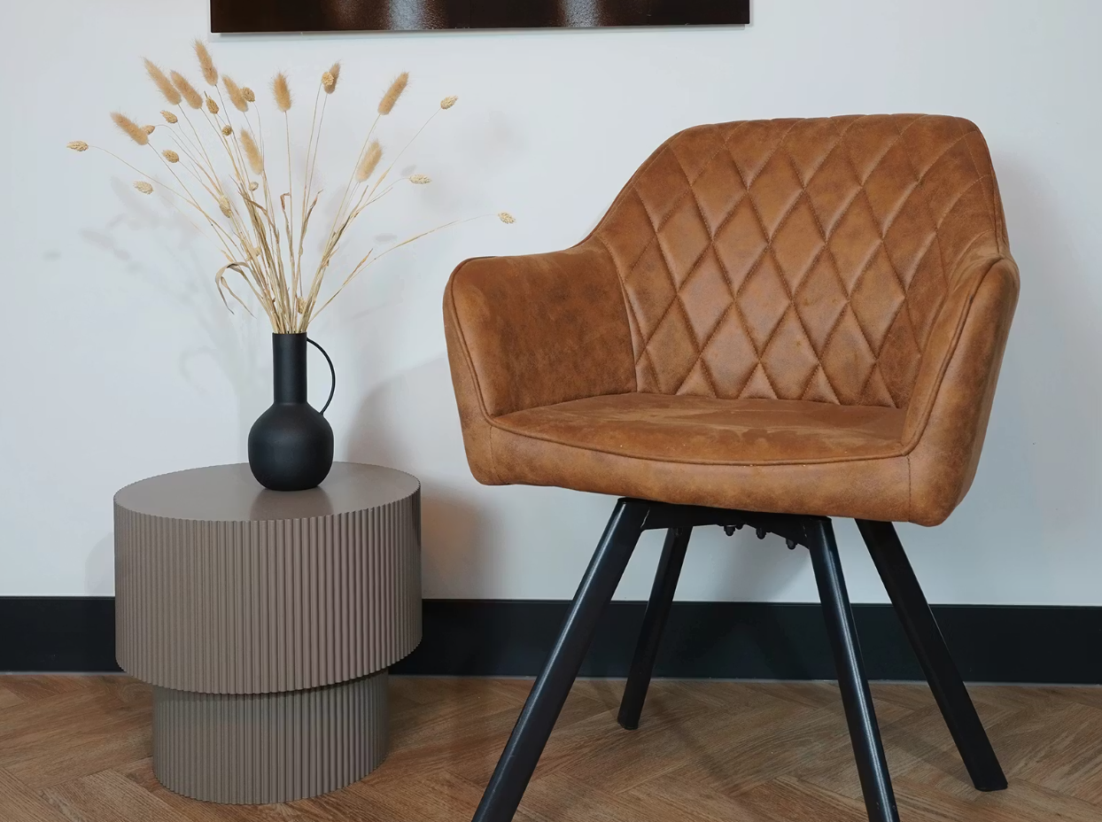 Furniture31 Brione Chaises de salle à manger pivotantes - 2 pièces - Couleur Cognac