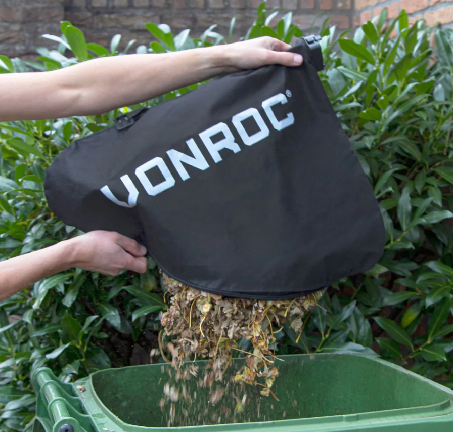 Sac de ramassage Vonroc - pour souffleur de feuilles 3300W - LB501AC | 40L - Noir