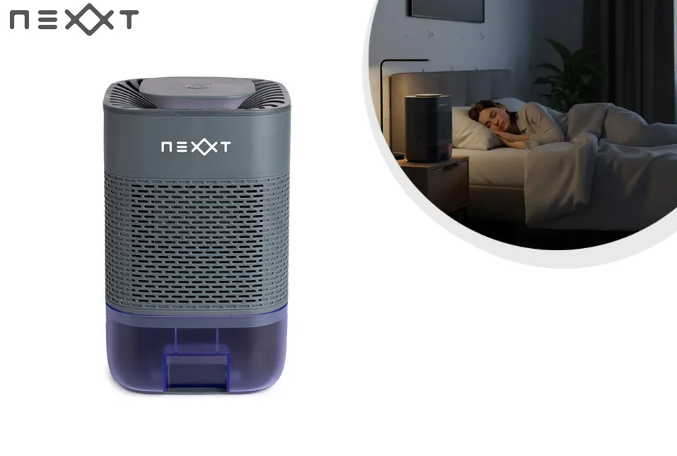 Nexxt - Déshumidificateur contre l'excès d'humidité et les moisissures - Noir