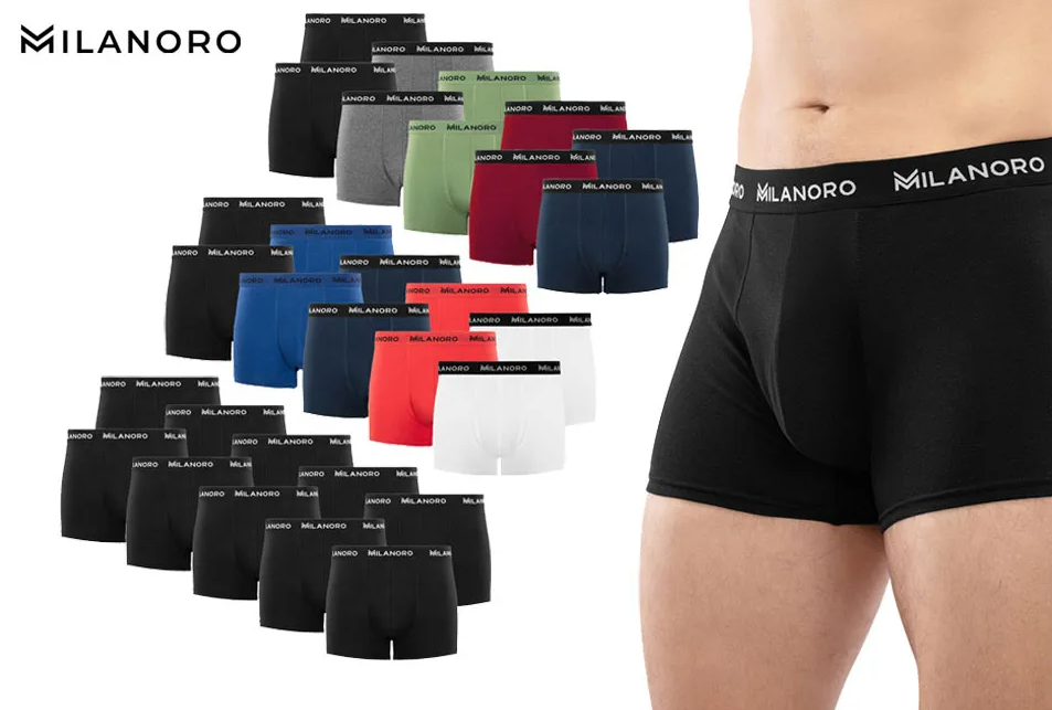 Milanoro 10 pièces - Caleçon Taille M - Noir