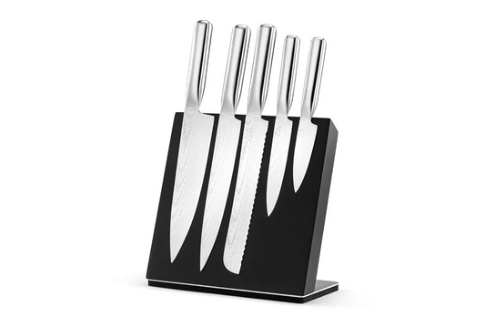 Pan Cook -Élégant set de couteaux 5 pièces avec bloc de couteaux élégant