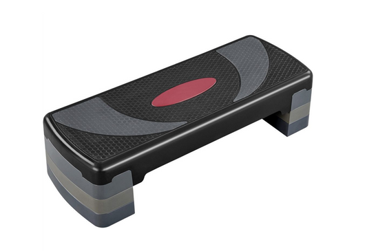 Yaheetech Adjustable Step-Up - 79.5 x 30 x 10.5-20 cm - Noir avec gris - Stepper de fitness avec 3 hauteurs