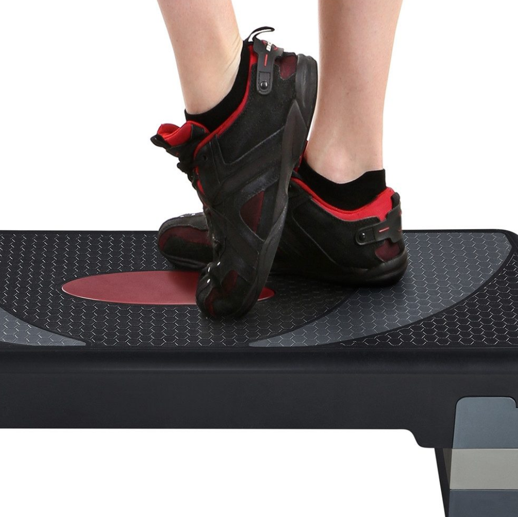 Yaheetech Adjustable Step-Up - 79.5 x 30 x 10.5-20 cm - Noir avec gris - Stepper de fitness avec 3 hauteurs