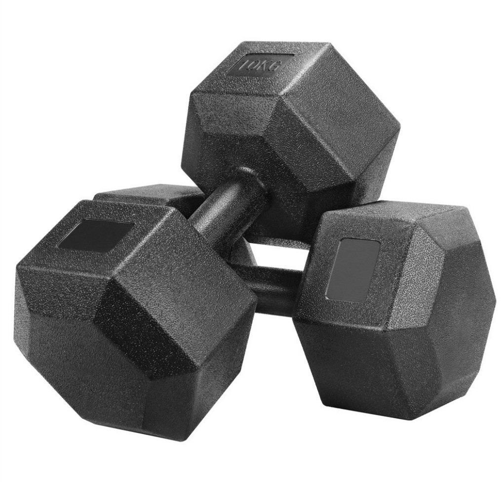 Yaheetech Jeu d'haltères 20 kg - 2x 10 kg - Noir - 34.5 x 17.5 x 15.5 cm