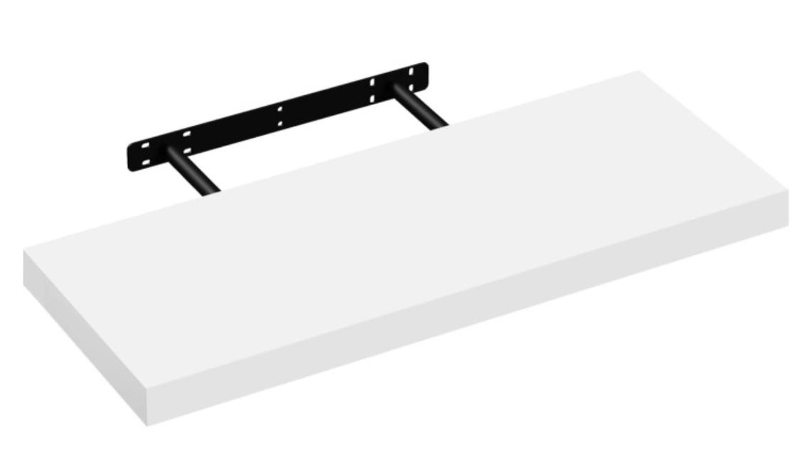 eSituro SWS0196 - étagère murale flottante - MDF blanc - 60 x 23 x 3,8 cm