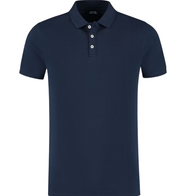 Polo Boston Brothers Piqué KM Print - Bleu marine - Taille XL