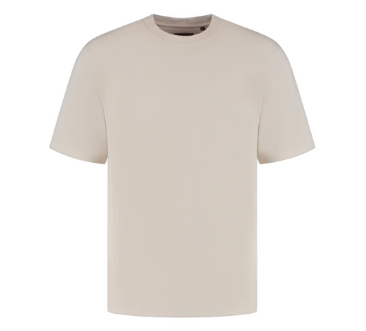 T-shirt Boston Brothers Heavy Piqué - Stretch - Blanc cassé - Taille XL