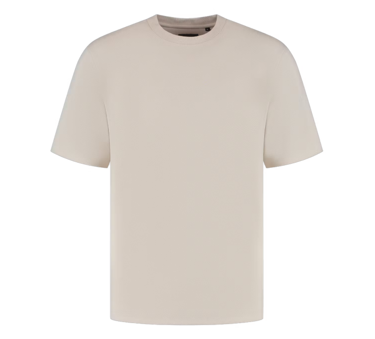 T-shirt Boston Brothers Heavy Piqué - Stretch - Blanc cassé - Taille XL