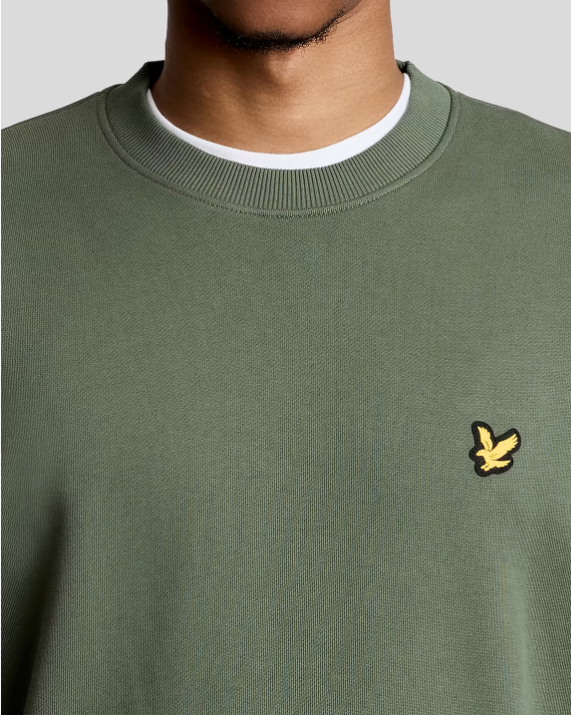 Sweat-shirt oversize Lyle & Scott - Vert cactus - XXL - 1874 à col rond