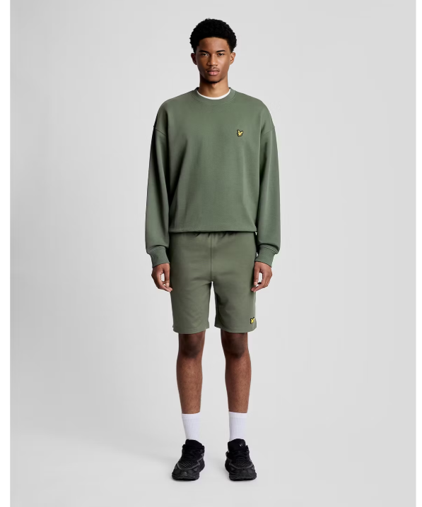 Sweat-shirt oversize Lyle & Scott - Vert cactus - XXL - 1874 à col rond