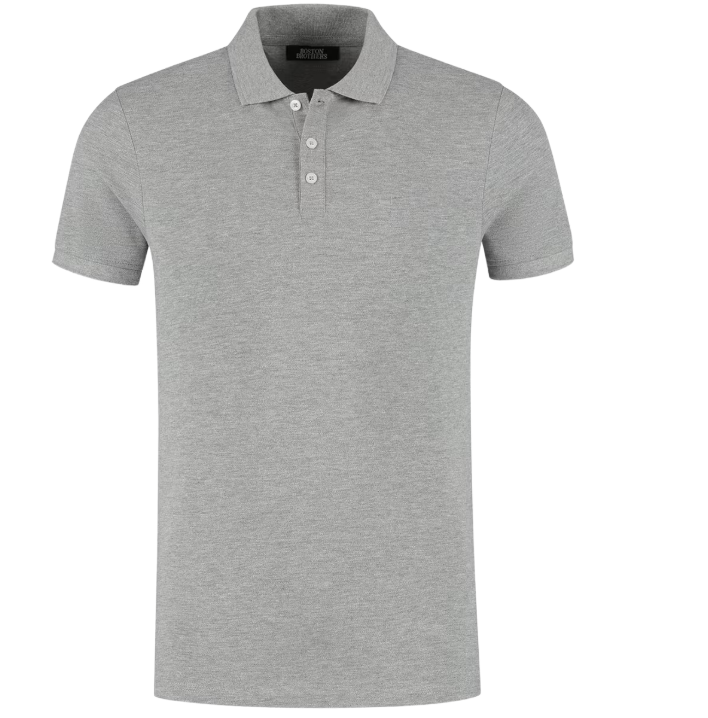 Polo piqué Boston Brothers - Gris - Taille M