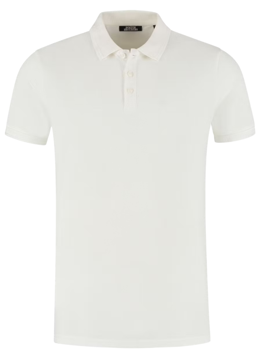 Polo piqué Boston Brothers - Blanc cassé - M - BBO36S340-0000-1001