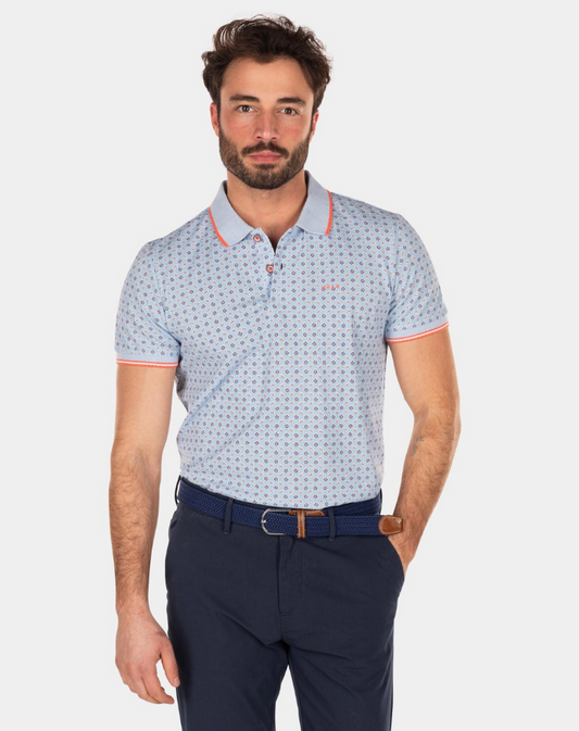 Polo extensible New Zealand Auckland - Tissu extensible - Bleu Rhythm - M