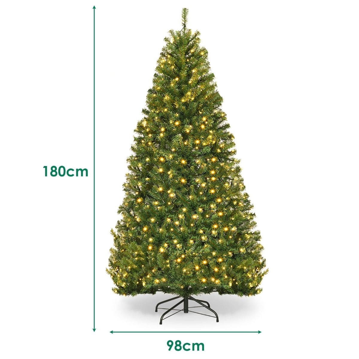 Sapin de Noël Coast - 11 Supports Led - Branches PVC - 180cm
