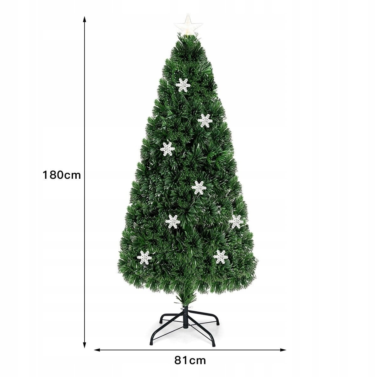 Sapin de Noël Coast - 220 Branches - Lumières Led - 180 x 81cm - Vert