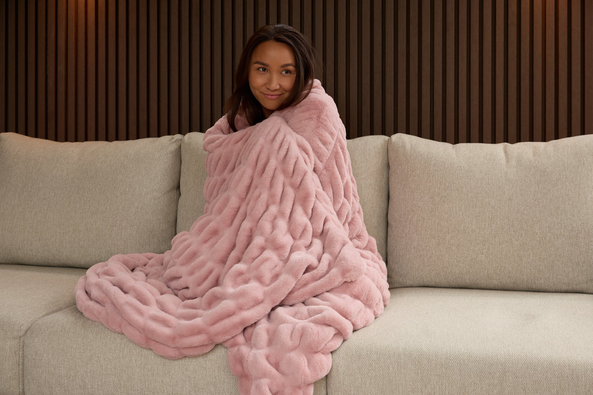 Sjumo Plaid Faux Fur - 150 x 200 cm - Candy Cloud - Ultra Soft & Luxurious